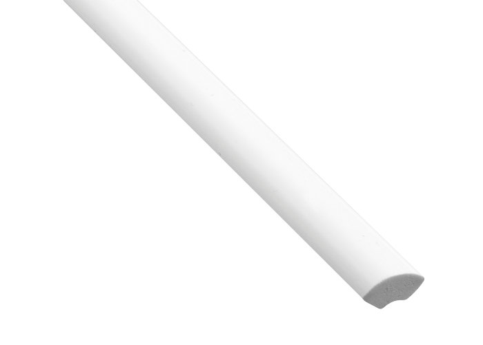 Kvartstafflist plast hvit – 10 x 10 x 3000 mm